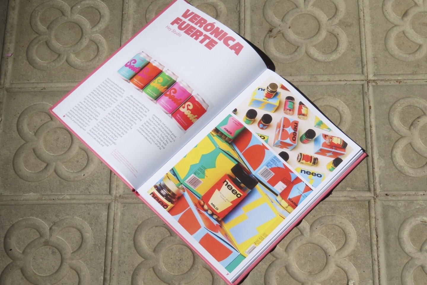 book open on the ground