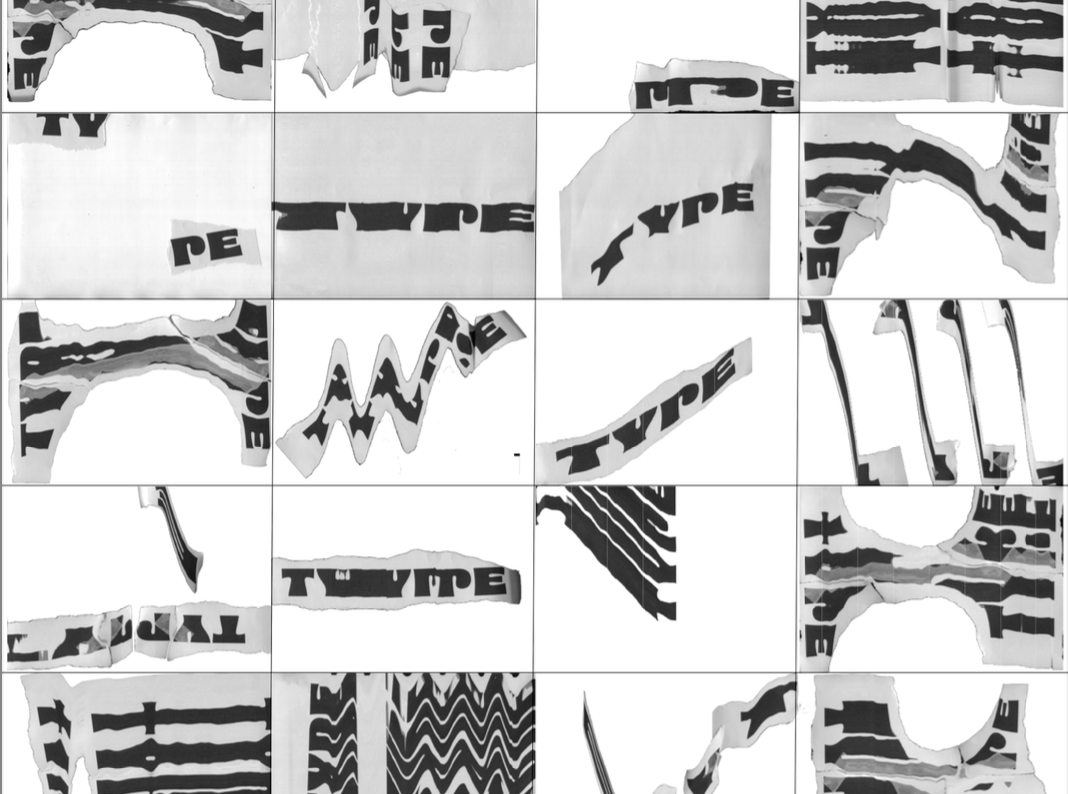 image of lots of posters that say type